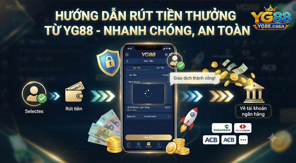 Hướng Dẫn Rút Tiền Thưởng Từ YG88 Về Tài Khoản Ngân Hàng Nhanh Chóng